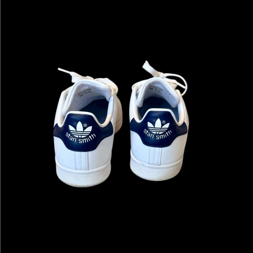 Adidas Stan Smith White/Navy Sneakers, Size 10.5 US Men's Great Condition In Box - Picture 3 of 9